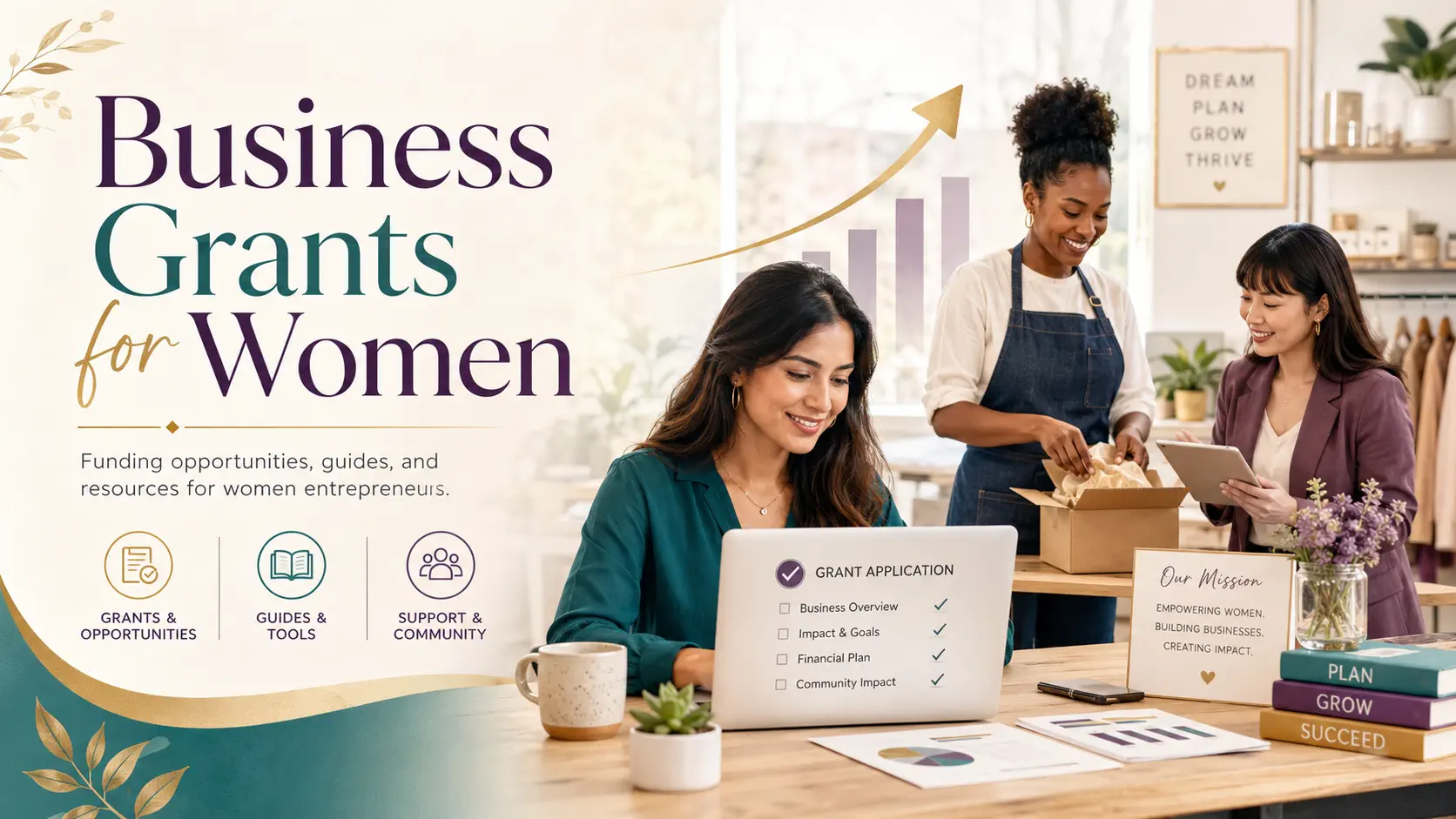 Women entrepreneurs working together